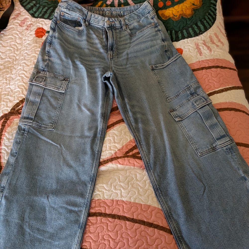 American Eagle Outfitters Light Blue Flare Jeans